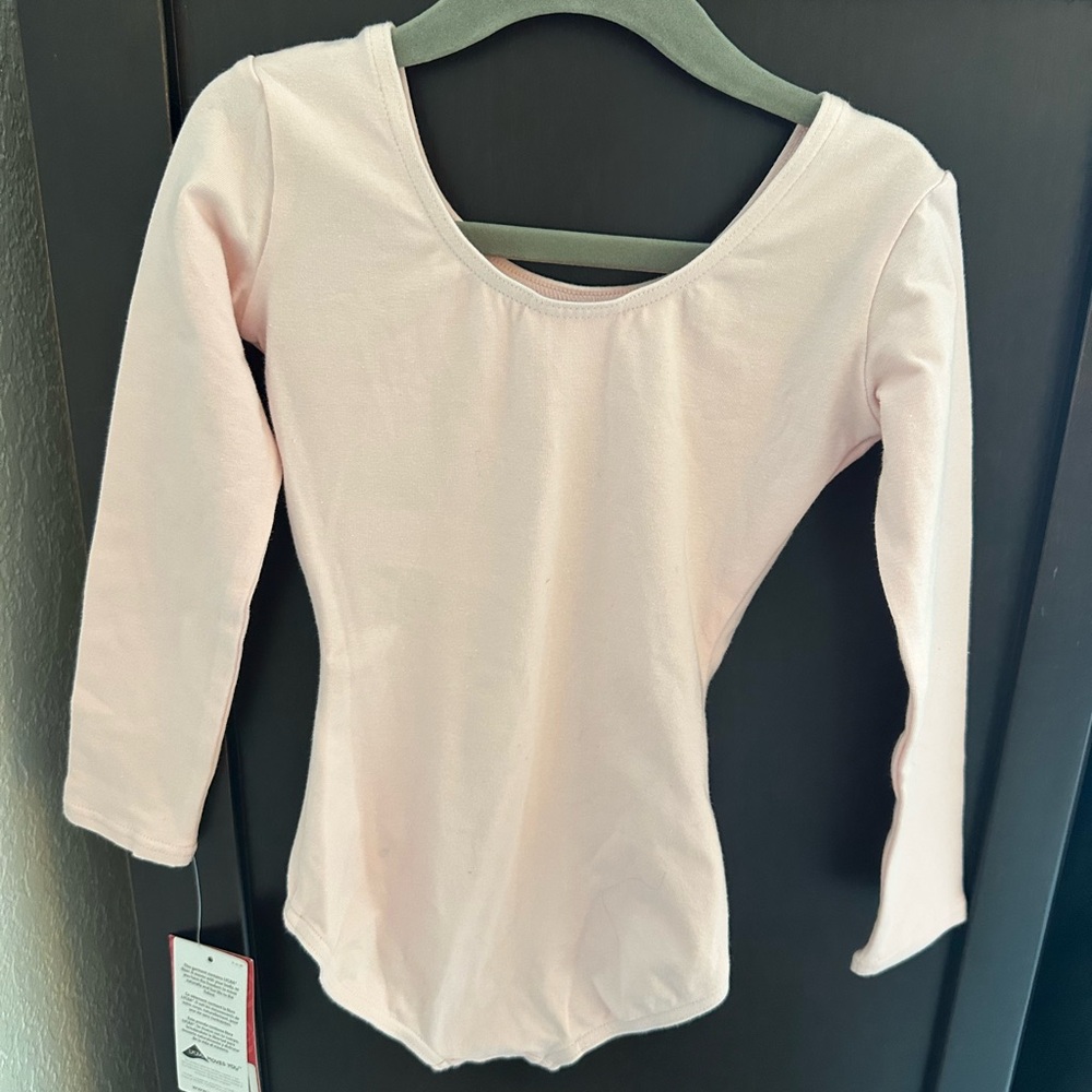 Capezio Pink Dance Costume Scoop Neck Leotard